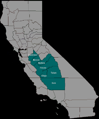 Map of California’s Central Valley